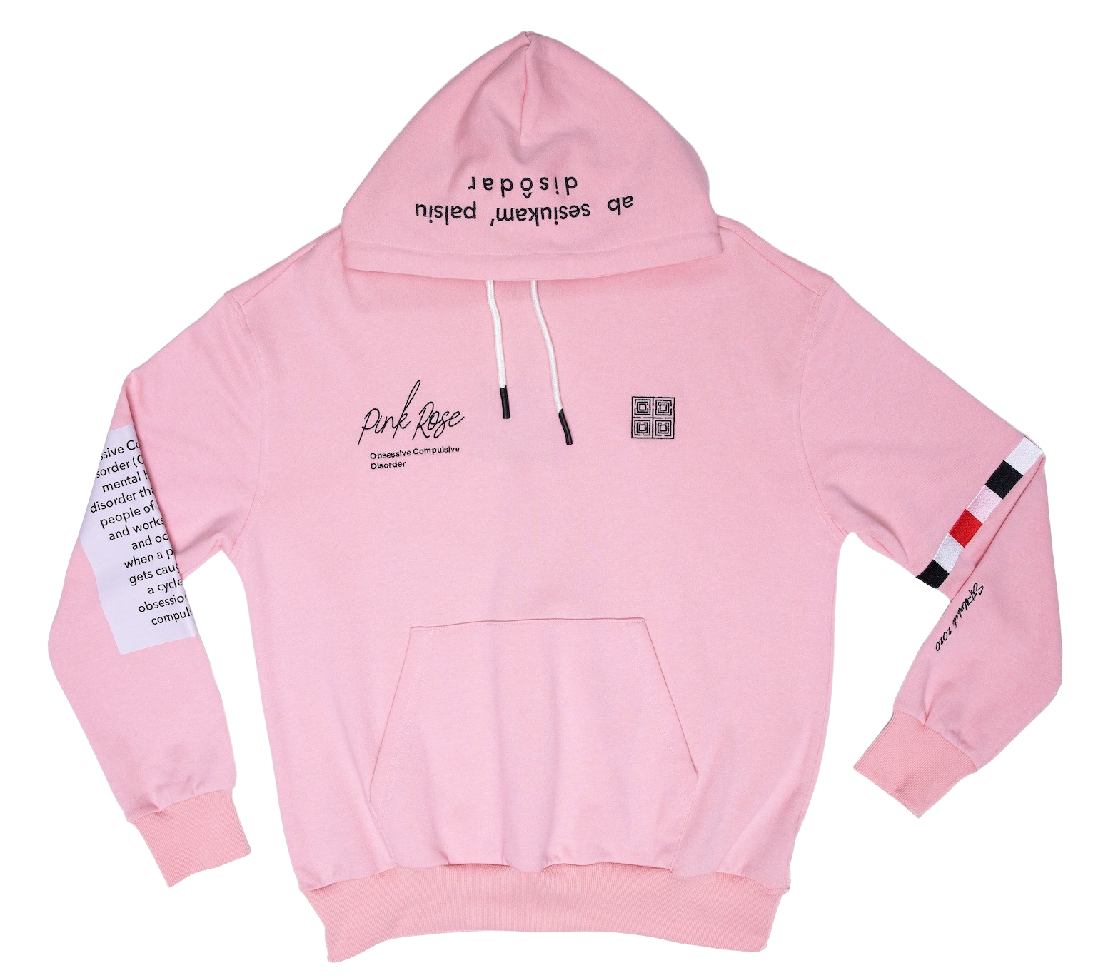 Pink hoodie with online a rose