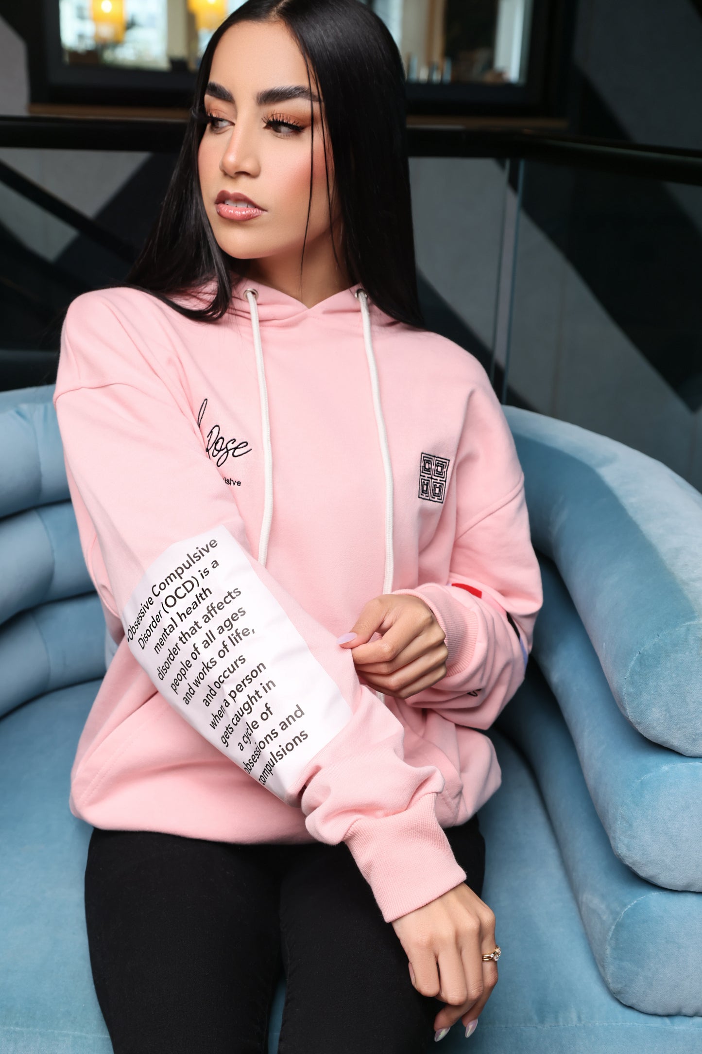 Pink Rose Hoodie