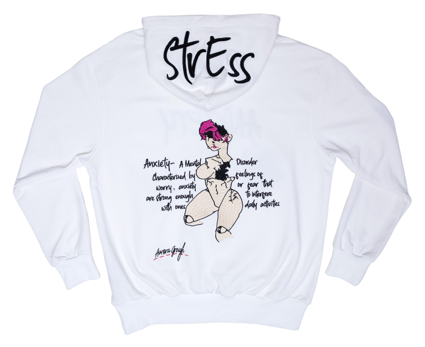 Anxiety Cracked Doll Stress Hoodie